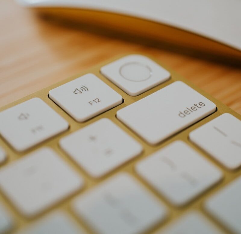 a close up of a keyboard and a mouse
